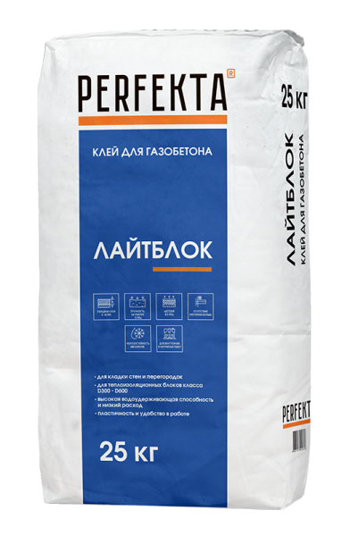 PERFEKTA Клей для газобетона Лайтблок, 25 кг – купить по низкой цене в Екатеринбурге в интернет-магазине Стройснаб PERFEKTA Клей для газобетона Лайтблок, 25 кг