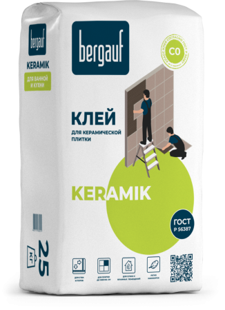 Клей для керамической и кафельной плитки Bergauf Keramik 25кг