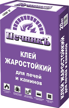 Клей жаростойкий для печей и каминов Печникъ, 20кг