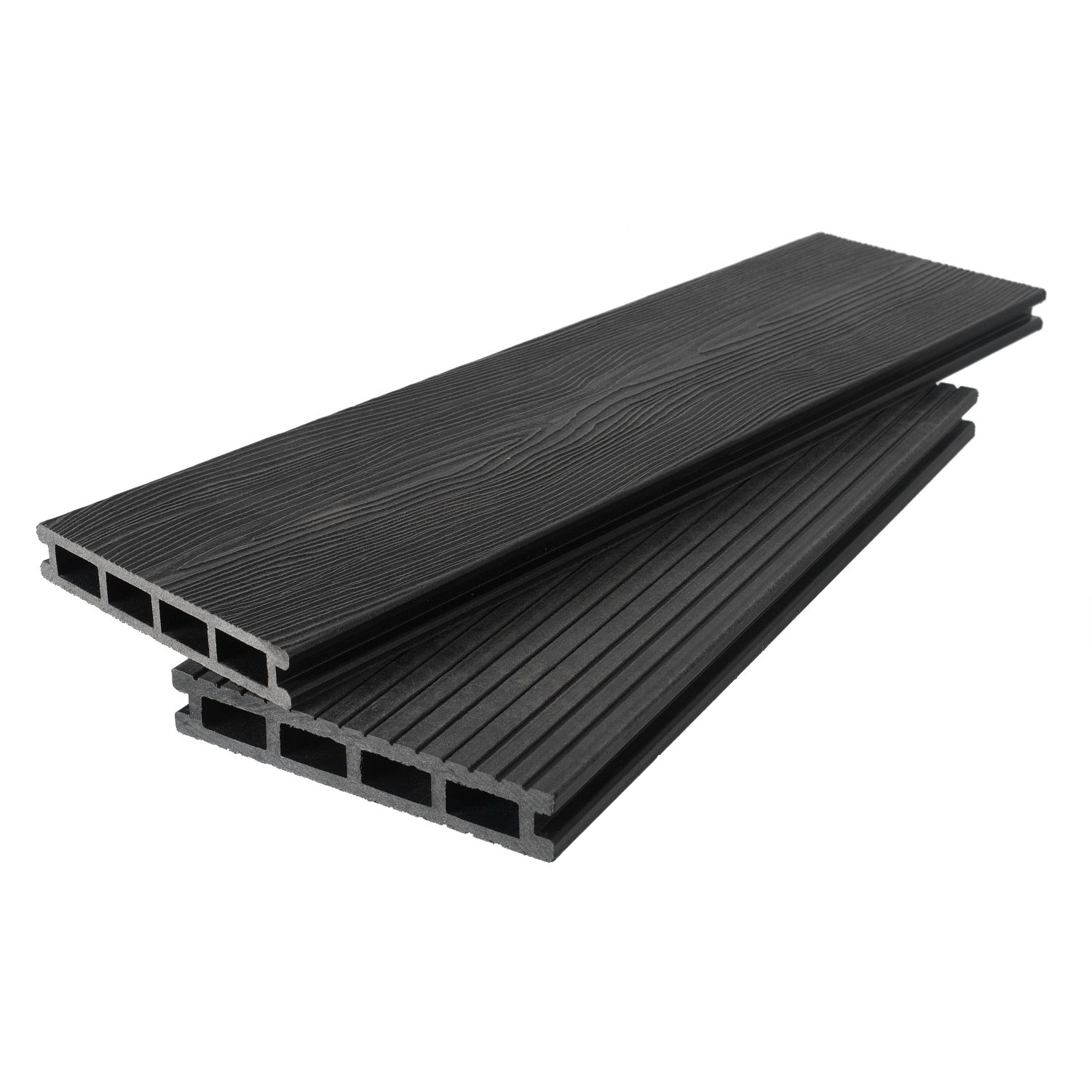Террасная доска AIWOOD 140*22 брашированная двусторонняя (текстура 3D+3D), Антраци Террасная доска AIWOOD 140*22 брашированная двусторонняя (текстура 3D+3D), Антраци
