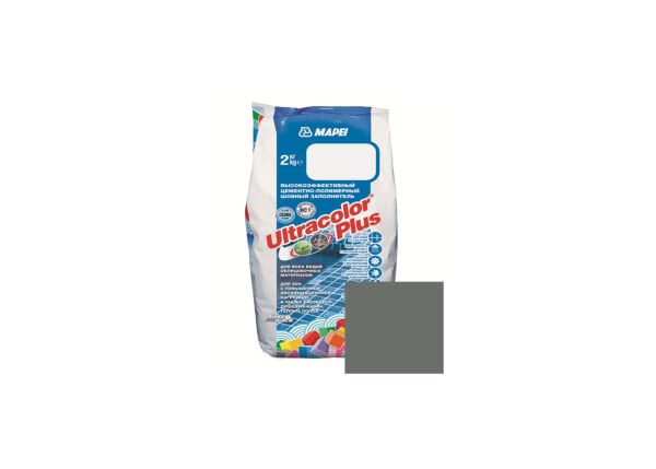 Затирка швов Mapei Ultracolor Plus №113 2кг Тёмно-серый