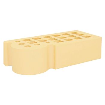 Кирпич керамический лицевой ЖКЗ соломенный гладкий КФ-3 фигурный 1 НФ в Екатеринбурге