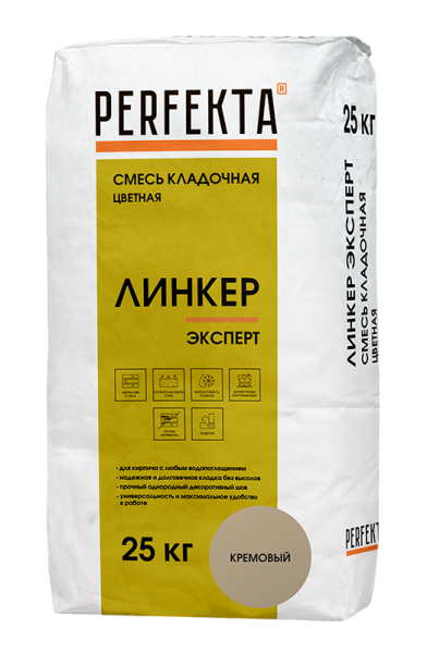 PERFEKTA Кладочный раствор Линкер Эксперт кремовый, 25 кг – купить по низкой цене в Екатеринбурге в интернет-магазине Стройснаб PERFEKTA Кладочный раствор Линкер Эксперт кремовый, 25 кг