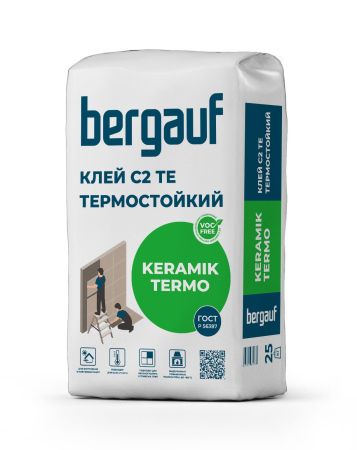 Клей усиленный для керамической плитки Bergauf Keramik Termo, 25 кг