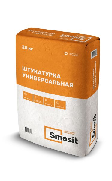 Штукатурка УНИВЕРСАЛЬНАЯ Smesit, 25 кг – купить по низкой цене в Екатеринбурге в интернет-магазине Стройснаб Штукатурка УНИВЕРСАЛЬНАЯ Smesit, 25 кг