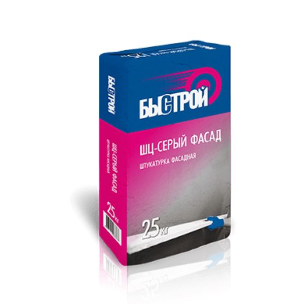 Штукатурка цементная Быстрой ШЦ-серый фасад универсальная 25кг – купить по низкой цене в Екатеринбурге в интернет-магазине Стройснаб Штукатурка цементная Быстрой ШЦ-серый фасад универсальная 25кг