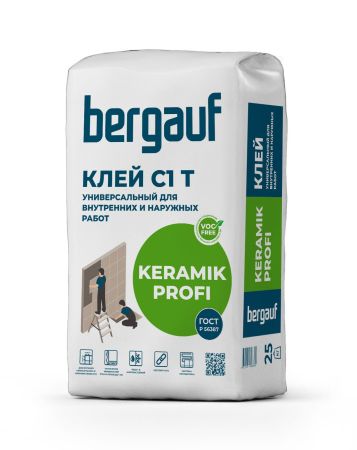 Клей усиленный для керамической плитки Bergauf Keramik Profi, 25 кг