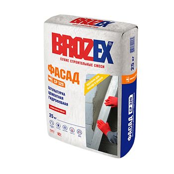 Штукатурка цементная СР 320 Фасад (ШС-32) 25 кг BROZEX