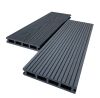 Террасная доска AIWOOD 140*22 брашированная двусторонняя (текстура 3D+3D), Серый 