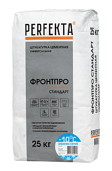 PERFEKTA Штукатурка цементная универсальная Фронтпро Стандарт Зимняя серия, 25 кг