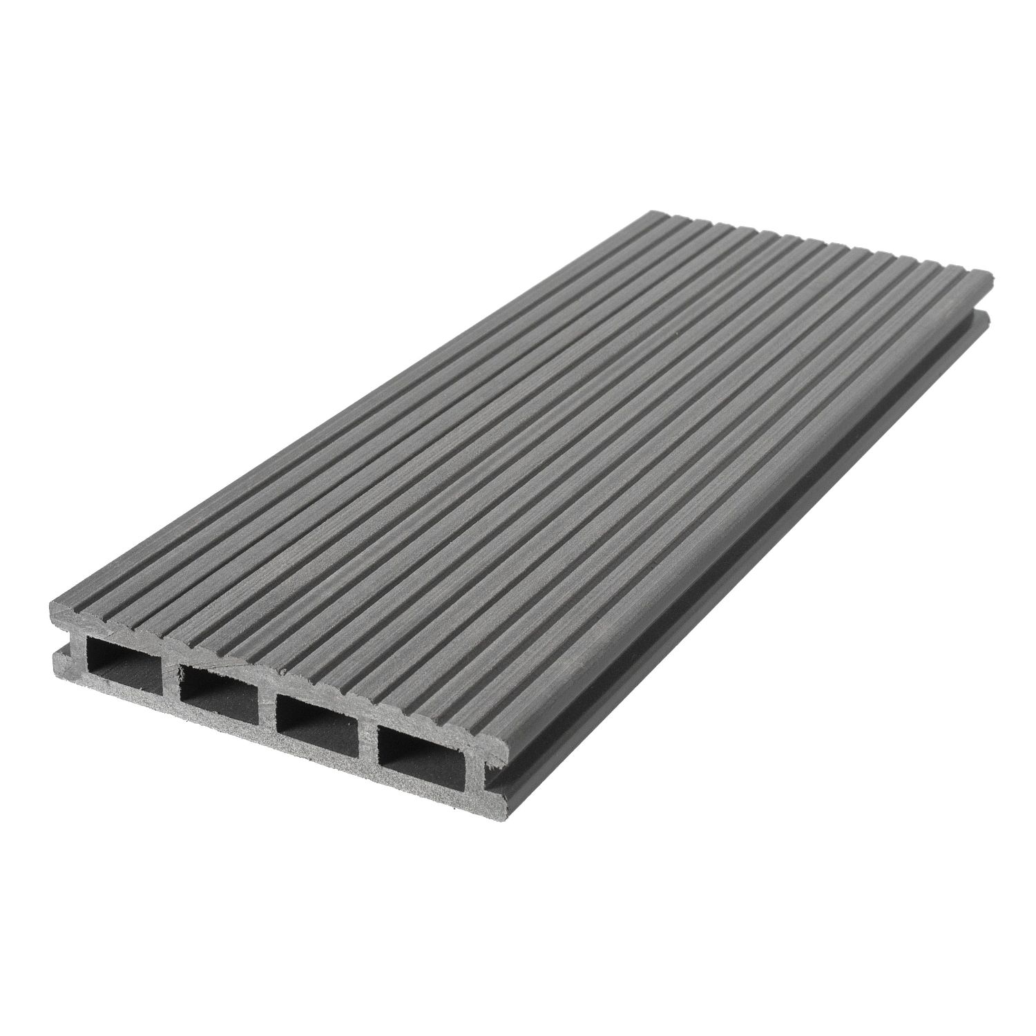 Террасная доска AIWOOD 140*22 брашированная двусторонняя (текстура 3D+3D), Серый