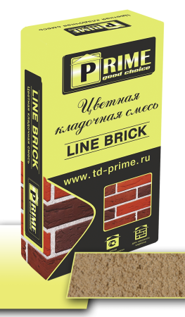 Prime Цветная кладочная смесь Line Brick "Wasser" Кремово-желтая, 25 кг