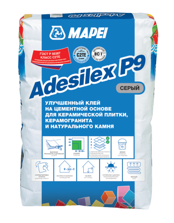 Клей для плитки Mapei Adesilex P9, серый