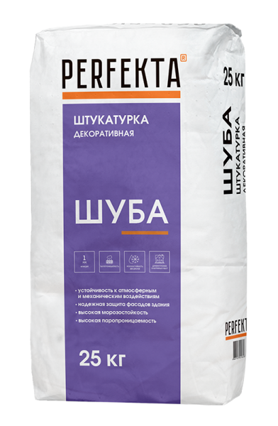 PERFEKTA Штукатурка декоративная Шуба 1 мм, 25 кг