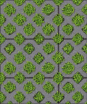 Тротуарная плитка Поревит Стандарт "ГАЗОННАЯ РЕШЕТКА" Б.1.ГР.8 в Екатеринбурге